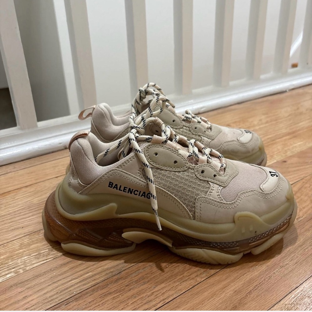 Balenciaga Beige Triple S Sneakers